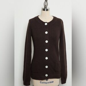 Round-Neck Button-Up Cardigan 100%Cashmere[NEW]